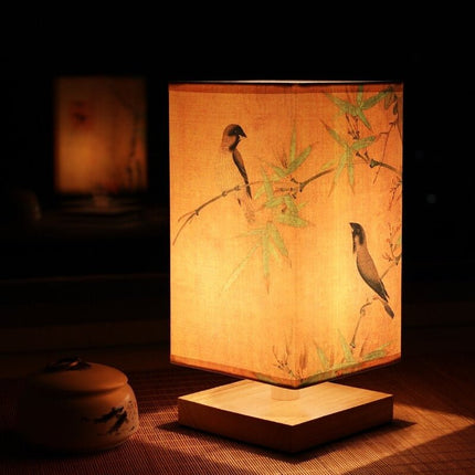 Paper Table Lamp, Warm Light Nightstand Lamp with Paper Shade – image 5