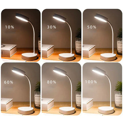 LED Desk Lamp with Gooseneck, Dimmable USB Reading Light with 3 Light Colors – image 5