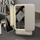 Vanity Mirror with Lights, Rechargeable LED Makeup Mirror with 3 Light Modes, Tri Fold Magnifying Mirror 2x 3x