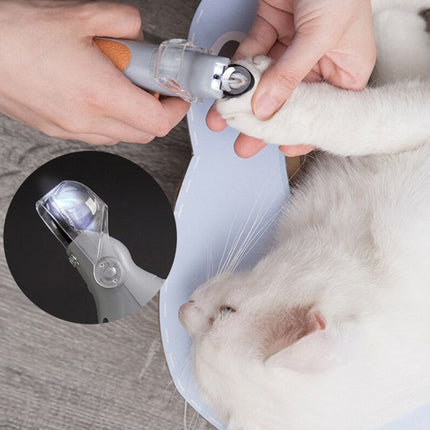 LED Pet Nail Clipper with 5X Magnifier & Nail Trapper | Safe Trimming with Precision Cutting for All Pets