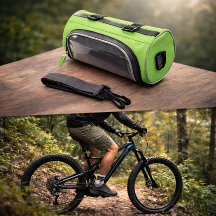 Bike Phone Pouch with Touchscreen Window, Bicycle Handlebar Bag