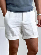 Mens Shorts Casual, Mens Linen Shorts with Relaxed Fit, Summer Beach Shorts Men in Cotton Linen Blend
