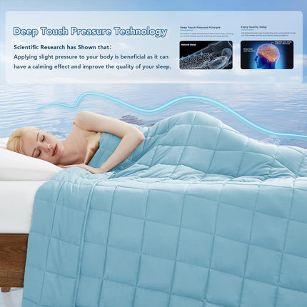 Cozy Comfort | Weighted Blanket with Cooling Microfiber | All-Season Softness for Ultimate Relaxation
