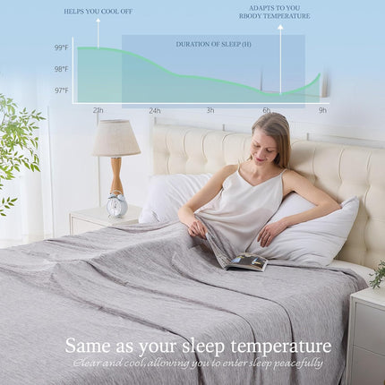 ChillWave | Cooling Blanket with Breathable Fabric | Lightweight & Soft for Hot Sleepers