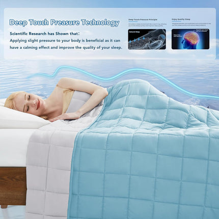Cozy Comfort | Weighted Blanket with Cooling Microfiber | All-Season Softness for Ultimate Relaxation