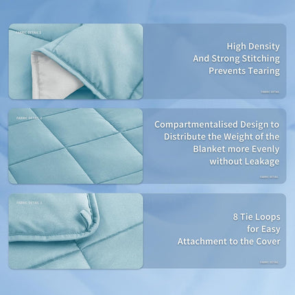 Cozy Comfort | Weighted Blanket with Cooling Microfiber | All-Season Softness for Ultimate Relaxation