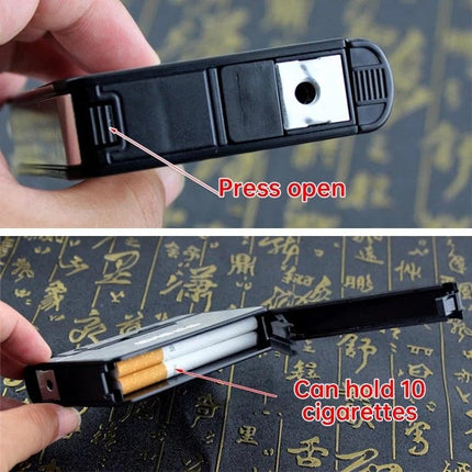Metal Cigarette Case for 10 Cigarettes, Cigarette Holder for Pocket