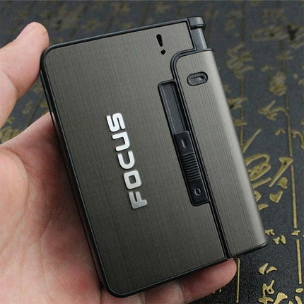 Metal Cigarette Case for 10 Cigarettes, Cigarette Holder for Pocket, Tobacco Tin to Keep Cigarettes Dry and Unbroken