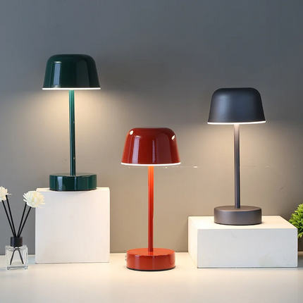 Dimmable Table Lamp with Rechargeable Design and 3 Light Settings | Modern Metal Lamp for Eye Comfort and Ambiance