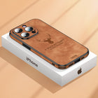 Leather Phone Case, iPhone Case for iPhone 16 15 14 13 12 Pro Max, Thin Shockproof Leather iPhone Cover