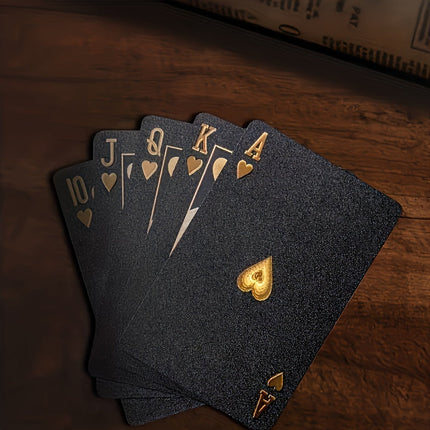 Black Playing Cards, Waterproof Plastic Poker Cards with Luxury Storage Box – image 5