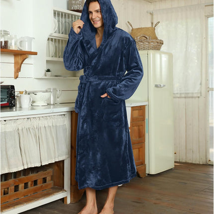 Bathrobes for Men, Fleece Bath Robe – image 12