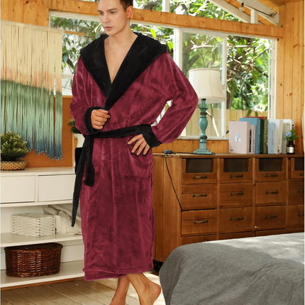 Bathrobes for Men, Fleece Bath Robe – image 18