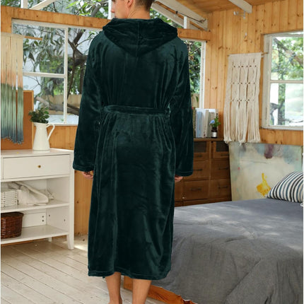 Bathrobes for Men, Mens Robe with Hood and Pockets