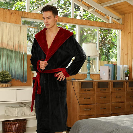 Bathrobes for Men, Fleece Bath Robe – image 27