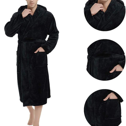 Bathrobes for Men, Fleece Bath Robe – image 36
