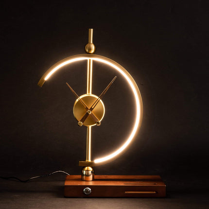 Table Lamp with Wireless Charger and Clock, LED Lamp – image 4