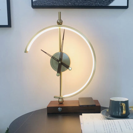 Table Lamp with Wireless Charger and Clock, LED Lamp – image 7
