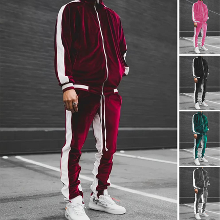 Tracksuits for Men, Soft Velvet Mens Tracksuit Set – image 7