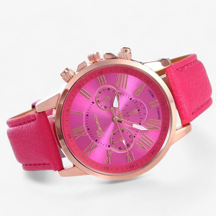 Womens Watch with Leather Strap, Ladies Wristwatch with Date – image 7