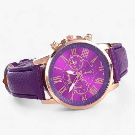 Womens Watch with Leather Strap, Wrist Watch for Women