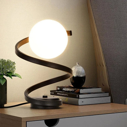 Table Lamps for Bedroom, Glass Desk Lamp with LED Bulb