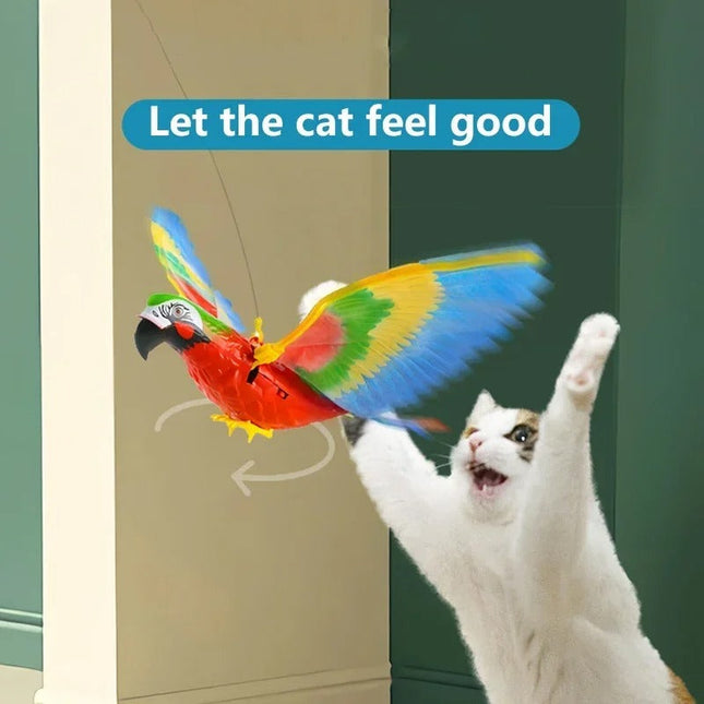 Interactive Cat Toys for Indoor Cats, Electric Flying Bird Cat Toy, Hanging Kitten Toys with Flapping Wings