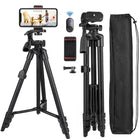 Phone Tripod with Bluetooth Remote, Extendable Selfie Stick Tripod for iPhone, Portable Phone Stand for Travel