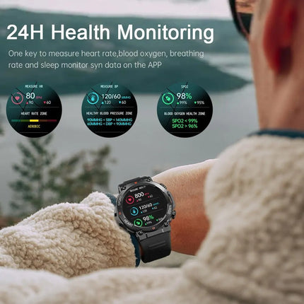 Rugged Smart Watch for Men, Fitness Watch with Step Counter – image 7