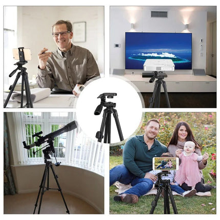 Phone Tripod with Bluetooth Remote, Extendable Selfie Stick Tripod for iPhone