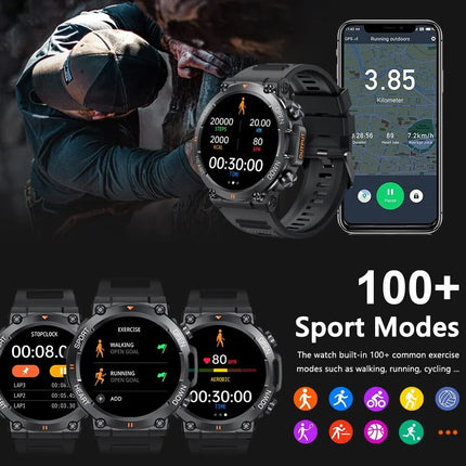 Rugged Smart Watch for Men, Fitness Tracker with Heart Rate and Sleep Monitor – image 8
