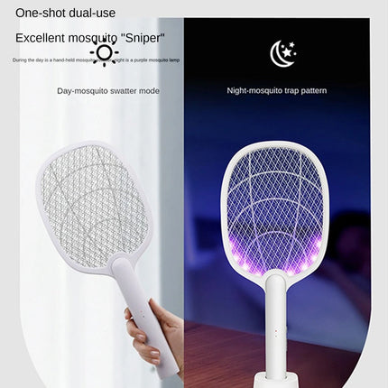 Electric Fly Swatter Rechargeable, Insect Zapper with Holder for Indoor and Outdoor