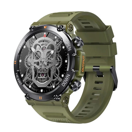 Rugged Smart Watch for Men, Fitness Tracker with Heart Rate and Sleep Monitor