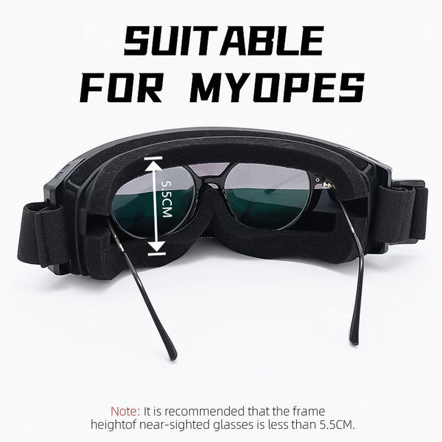 Anti Fog Goggles for Motorcycle, Over Glasses Goggles with UV Protection