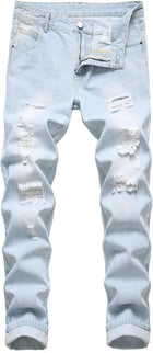 Mens Ripped Jeans, Slim Fit Jeans for Men – image 22