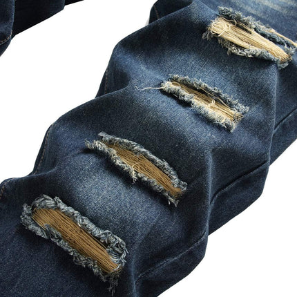 Slim Fit Jeans for Men, Stretch Distressed Jeans with Zip Fly and Button Closure – image 12
