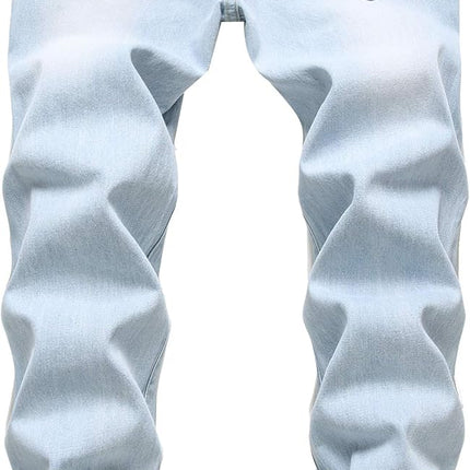 Mens Ripped Jeans, Stretch Distressed Jeans with Zip Fly and Button Closure – image 23