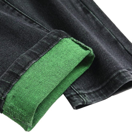 Mens Ripped Jeans, Stretch Distressed Jeans with Zip Fly and Button Closure – image 35