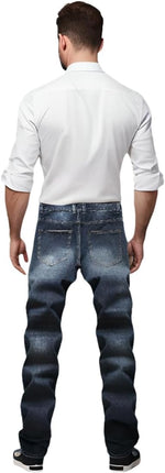 Slim Fit Jeans for Men, Stretch Distressed Jeans with Zip Fly and Button Closure – image 9
