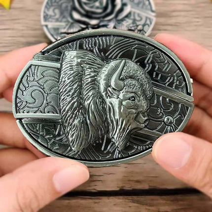 Western Belt Buckles for Men, Oval Cowboy Belt Buckle – image 22