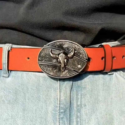 Western Belt Buckles for Men, Oval Cowboy Belt Buckle – image 28