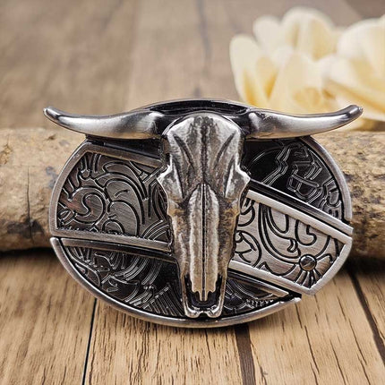 Western Belt Buckles for Men, Oval Cowboy Belt Buckle
