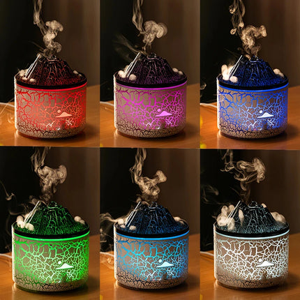 Volcano Humidifier with Colorful Changing Lights | Aromatherapy and Mist Mode for Relaxation and Hydration