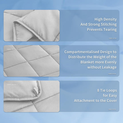 Cozy Comfort | Weighted Blanket with Cooling Microfiber | All-Season Softness for Ultimate Relaxation
