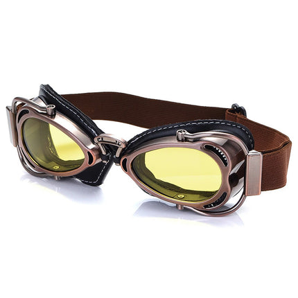Vintage Motorcycle Goggles, Foldable Biker Goggles with UV Protection – image 18