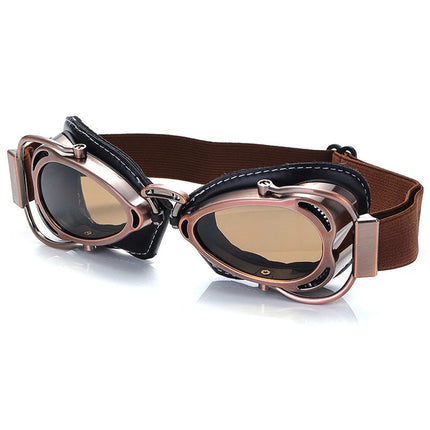Vintage Motorcycle Goggles, Foldable Biker Goggles with UV Protection – image 16
