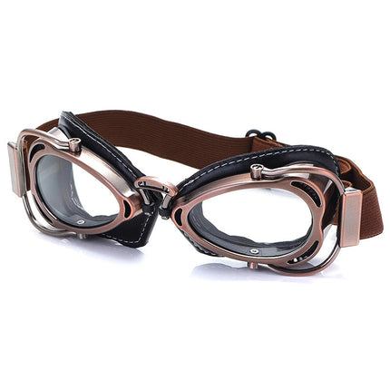 Vintage Motorcycle Goggles, Foldable Biker Goggles with UV Protection – image 10