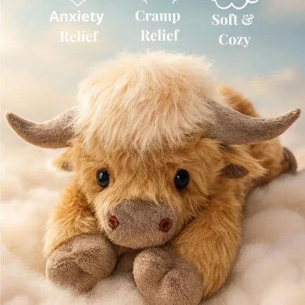 Highland Cow Plush Toy, Cute Cow Plushie for Kids and Adults
