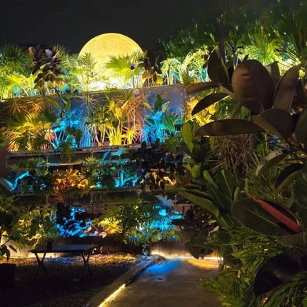 IP65 Waterproof Moon Garden Light with 16 Colors | Remote-Controlled Solar & USB Rechargeable for Outdoor Ambiance