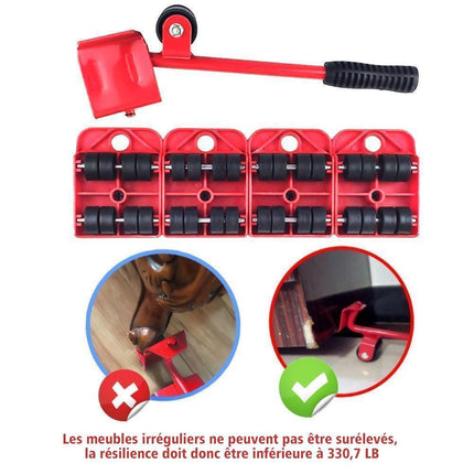 Furniture Lifter Tool, Furniture Moving Rollers Set – image 5